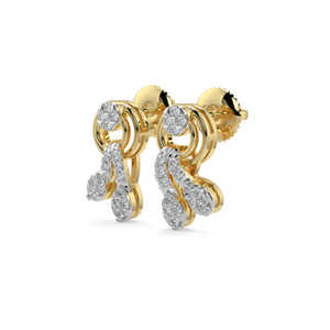 Charmes de tous les jours Boucles d'oreilles en diamant en or jaune Accessoire élégant et luxueux pour tous les jours - Product Image 4