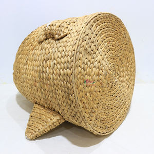 Eco-Friendly Water Hyacinth <b>Woven</b> <b>Storage</b> <b>Basket</b>, Durable Shark Design Organizer for Home Organization - Product Image 2