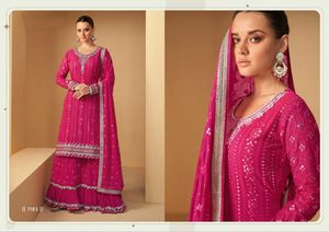 คอลเลกชันพรีเมี่ยมที่ได้รับความนิยมมากที่สุด georgette salwar kameez หนักกับ dupatta กับงานปักตามลำดับผู้ส่งออกทั่วโลก - Product Image 4