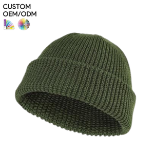 Mens classic <b>beanie</b> hat cotton soft knit style custom logo OEM ODM support for private label headwear brands - Product Image 6