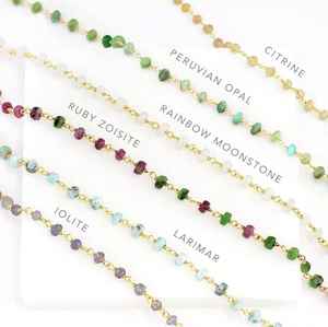 Collier de perles Multi Fluorite arc-en-ciel cristal tour de cou fil enroulé pierres précieuses chapelet superposition chaîne 925 argent cadeau - Product Image 1