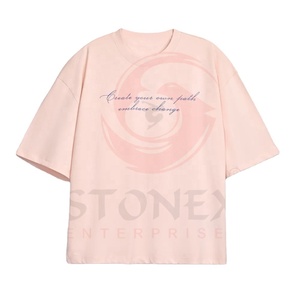 OEM High Quality Men's Summer Cotton Short Sleeve <b>Tshirt</b> Custom Boxy Loose Knitted Round Neck Custom Printed T-Shirt - Product Image 4