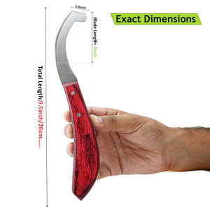 Herramienta herradora de caballos de alta calidad, cuchillo de Bot de huevo de caballo con mango de madera, raspador de huevos, cuchillo de eliminación de huevos de mosca, herramienta de aseo para jinete - Product Image 4