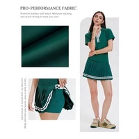 Set Seragam Tenis Profesional Khusus Pria Wanita Bahan Bernapas Cepat Kering Kinerja Tinggi Kaos Tenis Dan Rok Pendek