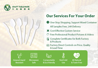 Ensemble de couverts CPLA de 6 pouces, jetables, compostables, fourchette, cuillère, couteau, vaisselle biodégradable pour restaurant