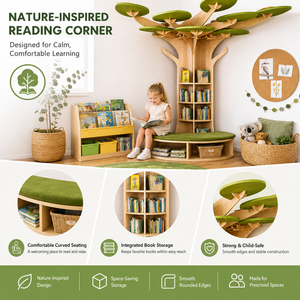 Libreria a Forma di Albero in Legno Montessori, Centro di Apprendimento per Asili, Scuole Materne e Aule di Scuola dell'Infanzia - Product Image 2
