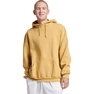 Sudaderas con capucha unisex de algodón 100% personalizadas 340 GSM, sudaderas sin forro de lana de peso pesado, fabricantes de fábrica, apliques para hombres y mujeres - Product Image 1