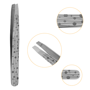 STAHLMANN PRO. Pinzas de Cejas de Acero Inoxidable de Alto Rendimiento con Punta Inclinada y Diseño de Puntos, Nuevo Diseño 2026, Personalización Moderna - Product Image 4