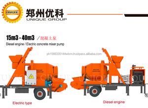 Pompe mélangeuse à béton pour remorque JBS40 Pompes mélangeuses à béton humide alimentées par moteur diesel mobile - Product Image 4