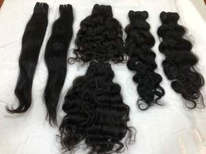 Extensions de cheveux indiennes, double trame, trame soyeuse, ondulation droite, cuticules saines, cheveux Remy non traités, volume complet, cheveux naturels - Product Image 3