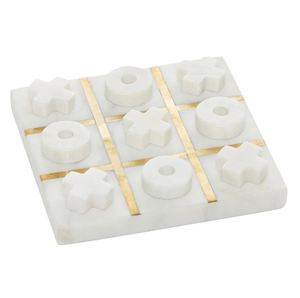 Jeu de luxe en marbre tic-tac-toe avec des pièces de jeu de base en marbre également en marbre et O, X, forme avec home craft export 2025 - Product Image 1