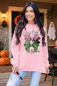 Moda 2025 gráfico Halloween Spooky temporada sudaderas con capucha de gran tamaño para chicas adolescentes tops Sudadera Mujer Casual algodón polar - Product Image 3