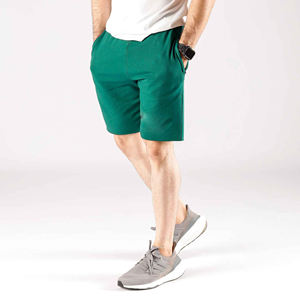 Men's Custom Summer Casual Shorts Wholesale Soft Terry Fabric <b>Elastic</b> Closure Wide-Leg Solid Pattern - Product Image 2