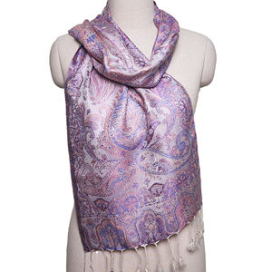 ผ้าพันคอและผ้าคลุมไหล่ไหมพิมพ์ลายดิจิทัลแบบกำหนดเอง 100% ผ้าไหม สำหรับฤดูใบไม้ร่วง ผ้าคลุมคอความยาวปานกลาง สไตล์แจ็คการ์ด สำหรับผู้หญิง - Product Image 4