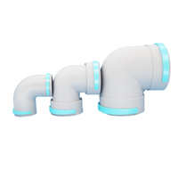 Raccord coudé à 90 degrés en PEHD De110 pour conduit de ventilation d'air frais, idéal pour l'installation de systèmes de ventilation domestique