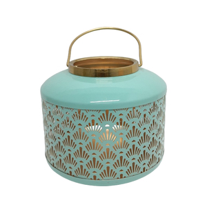 Linterna de vela de Metal de diseño real acabado dorado para el hogar Ramadán Eid iluminación decoración linterna hecha a mano a granel - Product Image 4