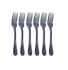 Juego de cubiertos de acero inoxidable con espejo de 6 piezas con diseño en relieve único Fiesta de comedor sofisticada de diseño elegante de calidad superior - Product Image 4