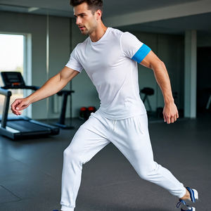 Vêtements de sport été course t-shirts survêtement survêtement hommes Jogging Fitness t-shirts et pantalons ensembles hommes t-shirts survêtement hommes - Product Image 1