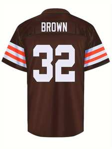 100% Polyester Mesh Durable Stretch Nom et numéro personnalisés Bandes Sublimation Respirant Maillot de football américain - Product Image 3