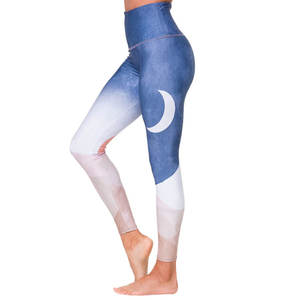 Mallas de yoga tejidas con control de barriga y cintura alta con estampado de logotipo personalizado, mallas deportivas de talla grande con cintura elástica - Product Image 2