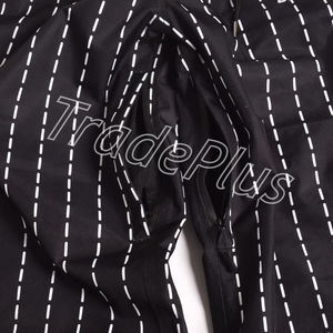 Pantalon en coton rayé unisexe, taille élastique, coupe ample, taille adulte - Product Image 4