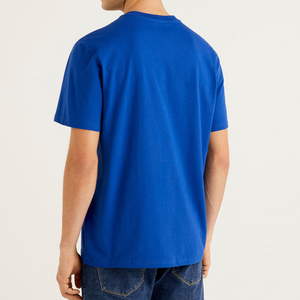 เสื้อยืดคอวีผ้าฝ้าย100% สำหรับผู้ชายชุดออกกำลังกายแขนสั้นผ้านิ่มพิมพ์ลายแบบลำลองและใส่สบายออกแบบได้ตามต้องการ - Product Image 4