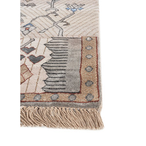 Tapis en laine et soie de bambou noué à la main Manchaha Ivory, motif géométrique pour usage domestique - Les-2416 - Product Image 4