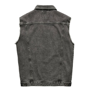 Oem Premium 2025 New High Quality Design Retro Men <b>Slim</b> Denim <b>Vest</b> Jacket Sleeveless Waterproof Winter Casual - Product Image 5