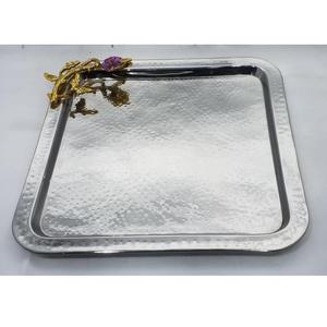 Bols de service décoratifs de qualité supérieure pour la maison et le restaurant 2 avec poignée florale feuillue attachée fabriqués à partir de matériaux de haute qualité en vrac - Product Image 3