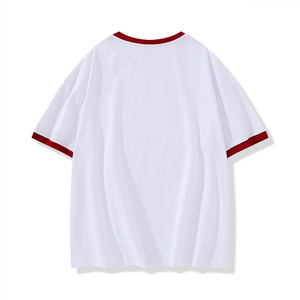 Nuevo 25-26 temporada moda Color a juego algodón Vintage americano manga corta Jersey para hombres y adolescentes camisetas para hombres - Product Image 4