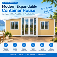 Maisonnette modulaire préfabriquée avancée en acier, économe en énergie, avec salle de bain et cuisine, idéale pour l'investissement dans les parcs de vacances