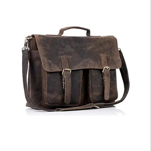 Sac en cuir pour ordinateur portable étanche et antichoc avec protection complète, fermeture éclair mince pour les voyages d'affaires - Product Image 1