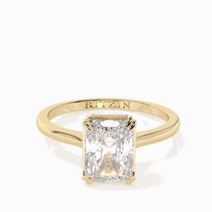 1,50 ctRadiant Cut Diamond Hidden Halo Anillo de compromiso para mujer - Product Image 1