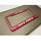 Marcos de Matrícula de Aluminio para Automóviles Love Pets con Huellas de Patas, Marco de Matrícula de Primera Calidad - Product Image 5