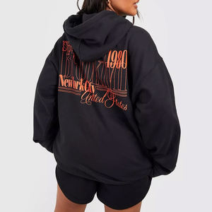 Venta al por mayor de sudaderas con capucha de algodón con impresión de logotipo personalizado/sudaderas con capucha de gran tamaño/ropa de calle de alta calidad con impresión de logotipo personalizado - Product Image 2