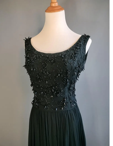 Chérie élégante autres robe fourreau décontractée fête Cocktail paillettes perles cristal Poly maille tissu motif droit Vintage - Product Image 1