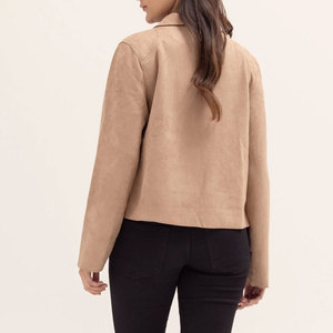 Veste en cuir personnalisée en gros en cuir suédé conception de logo sur mesure veste en cuir suédé pour femmes - Product Image 2