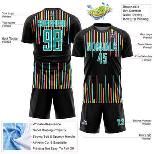 Distribuidor de uniformes de fútbol de MOQ bajo, conjuntos de camisetas de fútbol, venta al por mayor, elaborados con tela transpirable de secado rápido para academias - Product Image 5