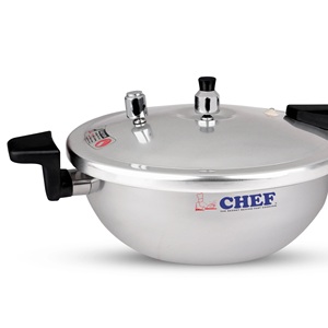 La mejor olla a presión de acero de aluminio 2 en 1 de 5 litros, olla Karahi aplicable a Gas de inducción con mango de baquelita para restaurantes - Product Image 6