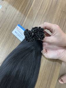 Grand stock de produits capillaires à cuticules alignés Extensions de cheveux humains à pointe plate Extensions de cheveux européens à pointe K - Product Image 5