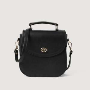 Sandra Summer Fashion Lady's <b>Black</b> Leather Saddle <b>Bag</b> - Product Image 1