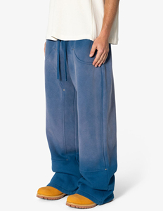 Comprar pantalones de chándal holgados de pierna recta de gran tamaño con logotipo personalizado lavado ácido pantalones de chándal acampanados de peso pesado 2026 - Product Image 2