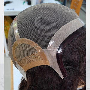 Perruque complète en cheveux humains Remy indiens 100% naturels, à base mono, aspect naturel, avec nœuds décolorés à la française/à la dentelle, vente chaude - Product Image 1