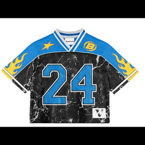 เสื้อเจอร์ซีย์อเมริกันฟุตบอลผ้าตาข่ายขนาดใหญ่สำหรับผู้ชายเสื้อกีฬารักบี้อเมริกันแนววินเทจผ้าโพลีเอสเตอร์สำหรับใส่เล่นฟุตบอล - Product Image 1