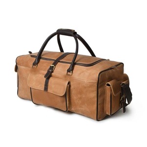 Fashion Vintage Leather Sport <b>Duffle</b> <b>Bag</b> with Polyester Lining for Men's Travel Business & Outdoor Use - Product Image 1