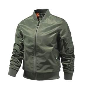 Waterproof Bomber Jacket Mens Fashion Bomber Windbreaker Jacket <b>Coat</b> Men Spring Autumn Clothing Ribbed Collar Boxy Fit Jacket - Product Image 1