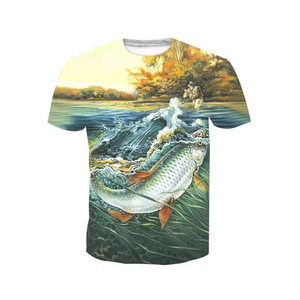 Camiseta de pesca sublimada, venta al por mayor, camisa de pesca para hombres, manga corta, diseño de sublimación completo, venta en Pakistán - Product Image 5