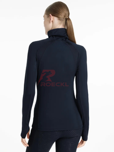 OEM Women Horse Riding Baselayer Breathable Quick Dry Material Customizable <b>Long</b> <b>Sleeve</b> Equestrian Wholesale Professional - Product Image 2