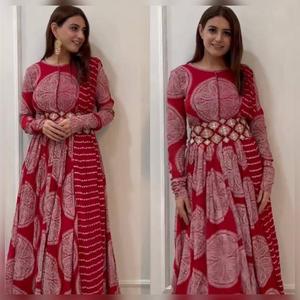 Lunching ชุด anarkali ดีไซเนอร์ใหม่ชุดแฟนซีลายดิจิทัลแขนยาว2คอลเลอร์ - Product Image 3