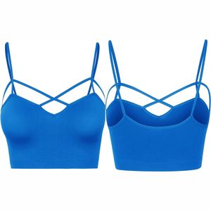 Kandari Sports Supply Active Wear Sujetadores deportivos sin costuras Beautiful Cross Gym Fitness Bras con logotipo frontal de talla grande y transpirable - Product Image 6
